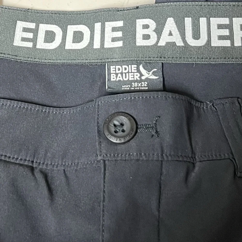 Eddie Bauer Pants Mens 38x32 Black Rainier‎ Tech Performance Outdoor Hiking